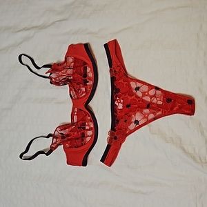 Bra and thong panty set